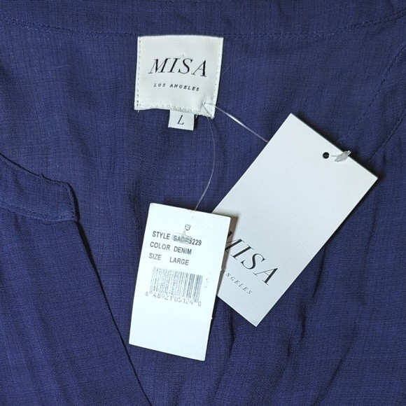 Misa Los Angeles Navy and White Mini Dress - Picture 10 of 14